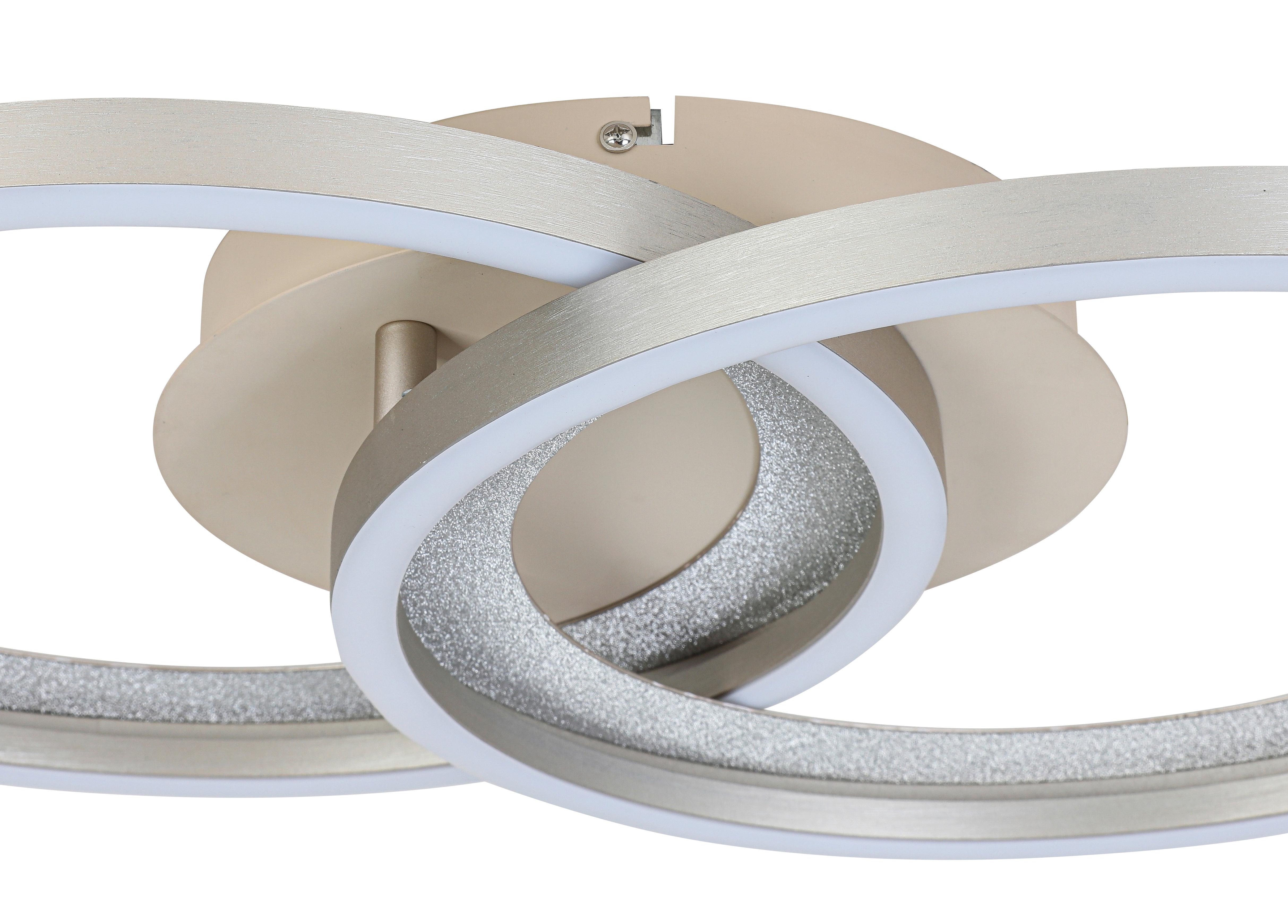 LED-TAKLAMPA KRISTA - sandfärgad/champagne, Modern, metall/plast (53,5/33,5/7,5cm) - Mömax