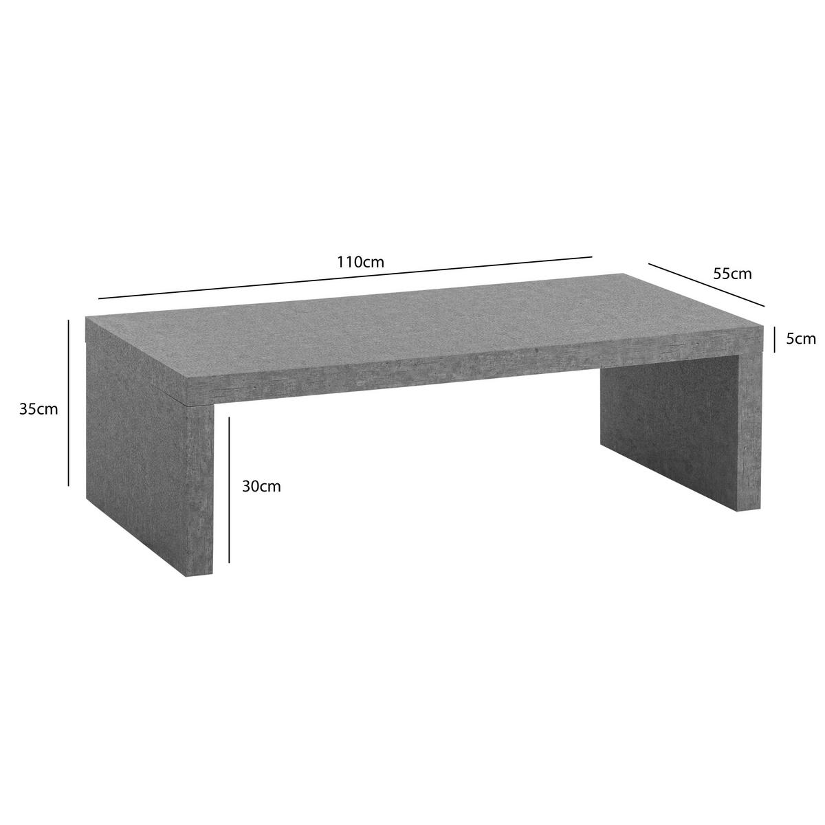 COUCHTISCH WL6.938 - Grau, Design, Holzwerkstoff (110/55/35cm) - Livetastic