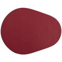 Untersetzer Jette aus Leder in Weinrot - Weinrot, Leder (10/13cm) - Premium Living