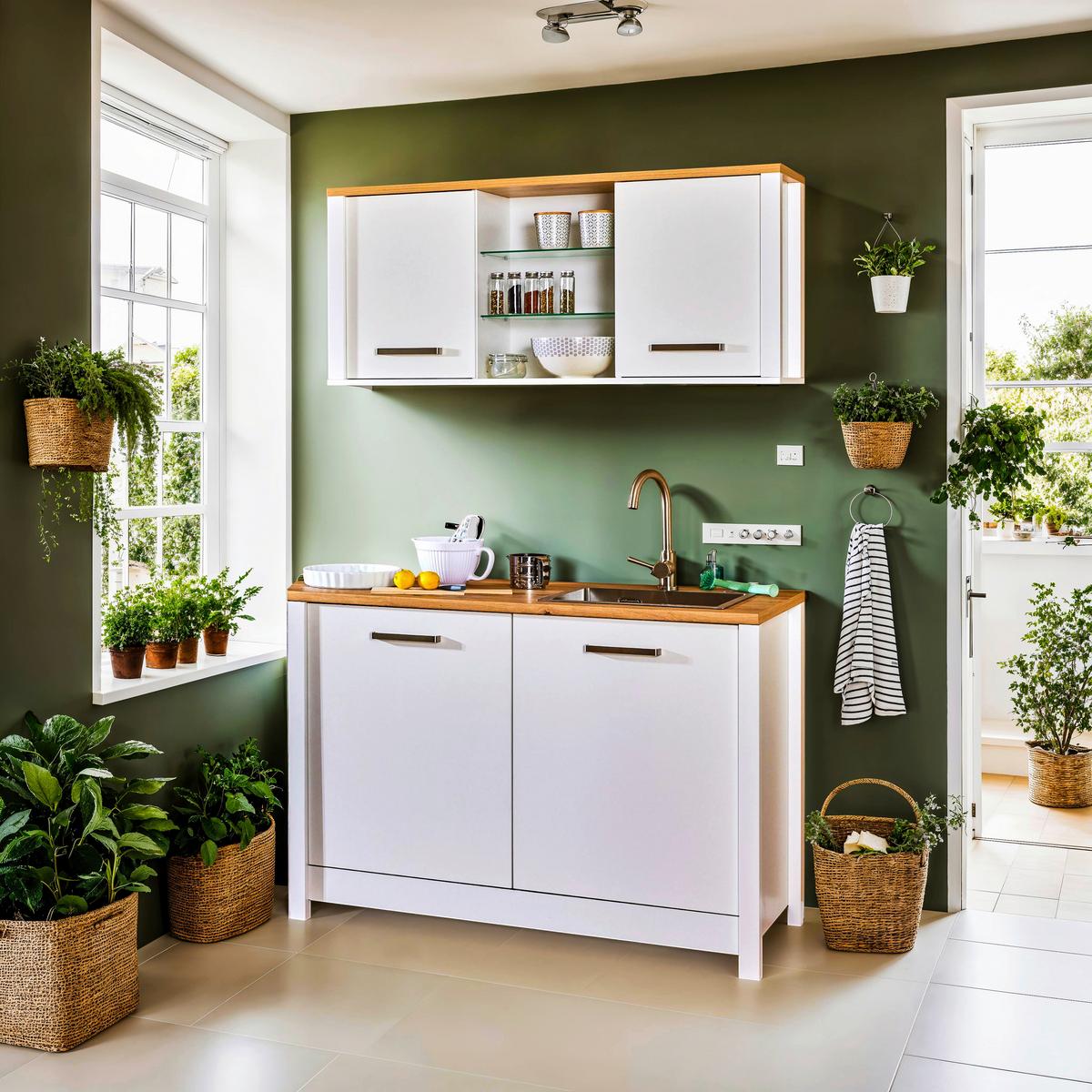 Mosogatószekrény Sicilia - Artisan tölgy/ezüstszínű, Romantik / Landhaus, faalapú anyag/fém (130,3/92/60cm) - Mömax