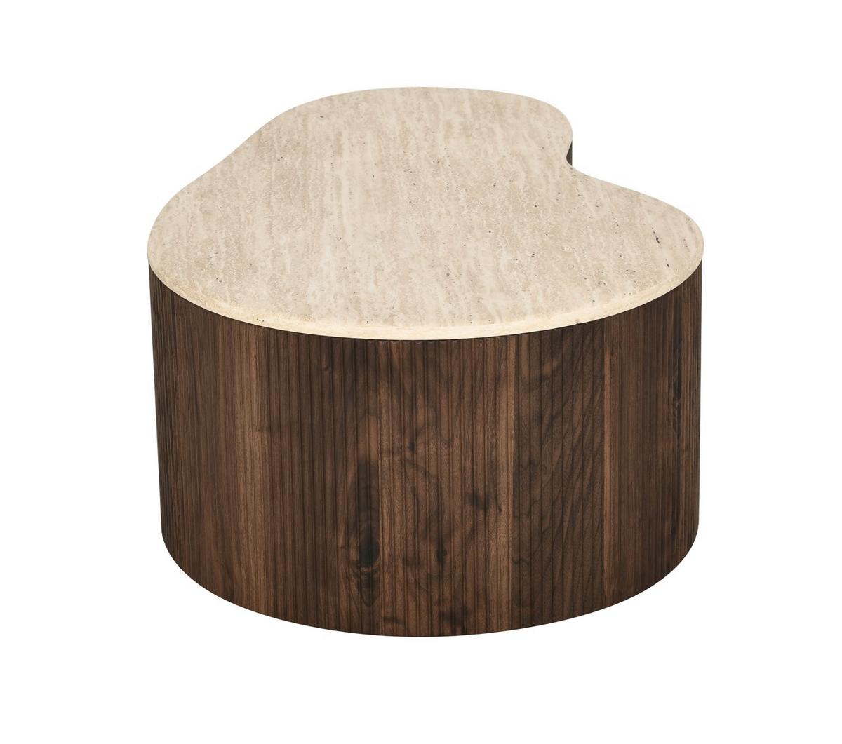 STOLIK KAWOWY STANLEY - kolor orzecha włoskiego, Design, materiał drewnopochodny (90/60/34cm) - MID.YOU