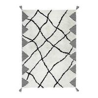 Webteppich Eliano in Schwarz/Beige ca. 160x230cm - Beige/Schwarz, MODERN, Textil (160/230cm) - Bessagi Home