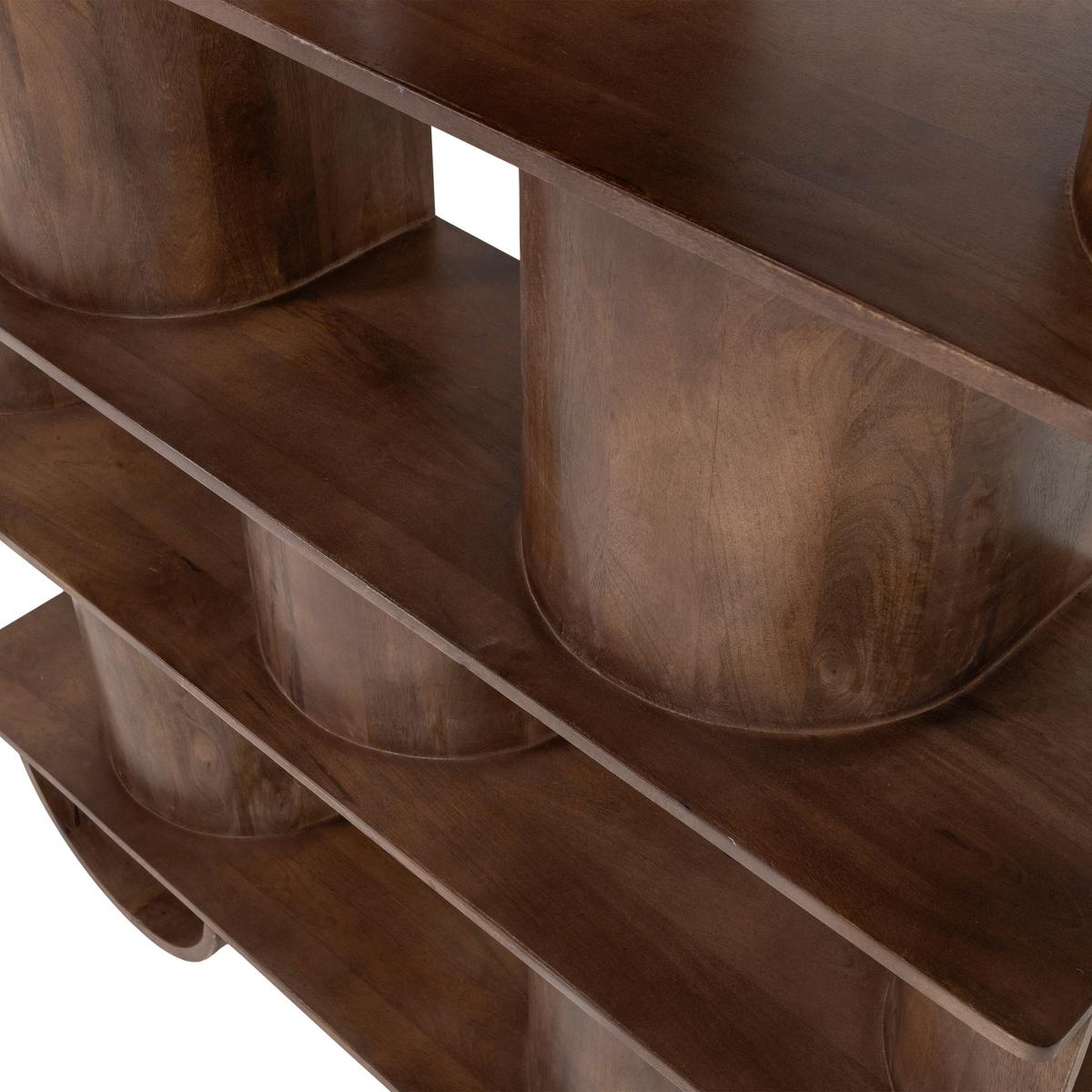 Regal Sinne Dunkelbraun - Dunkelbraun, Design, Holz (130/180/35cm) - Livetastic