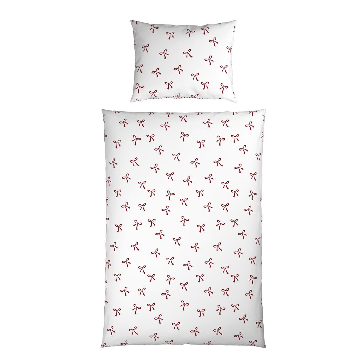 Ágyneműhuzat-garnitúra Mascherl - piros/fehér, Romantik / Landhaus, textil (140/200cm) - Mömax