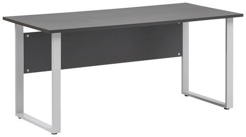Schreibtisch Serie 1500 ca 160x75 cm Anthrazit - Anthrazit/Alufarben, KONVENTIONELL, Holzwerkstoff/Metall (160/75/73,2cm) - MID.YOU