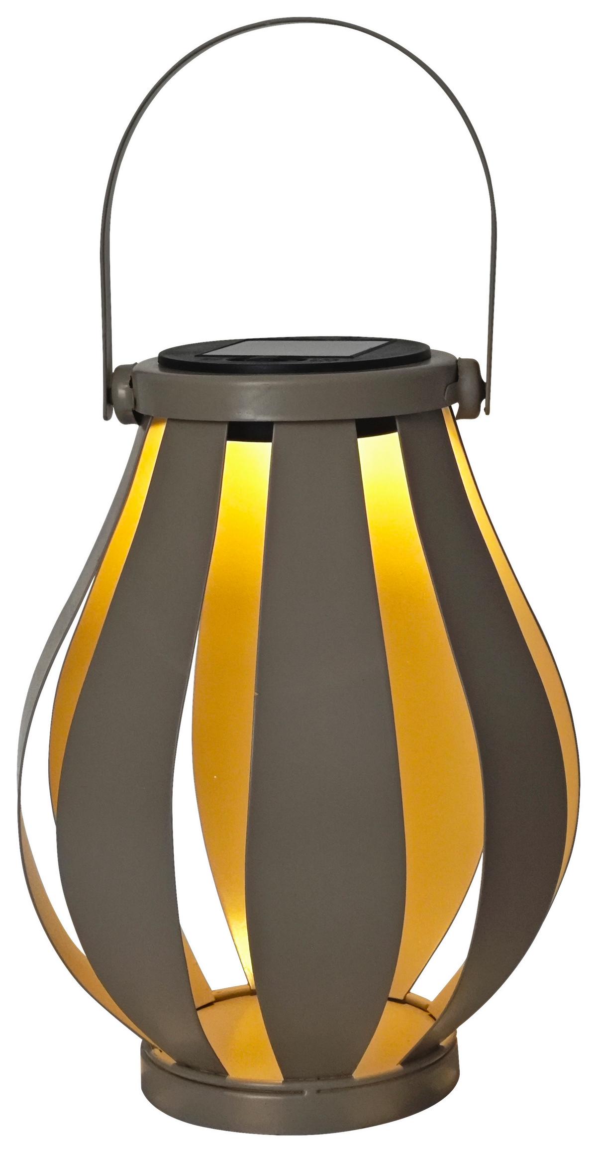 Solarleuchte Sonni Braun max. 0,06 Watt - Beige, KONVENTIONELL, Kunststoff/Metall (15/20-27,5cm) - Modern Living