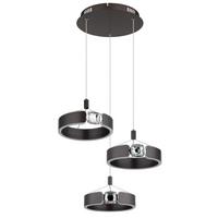 LED-HÄNGELEUCHTE 67349-3HR HENDRICKS - Klar/Opal, Design, Glas/Kunststoff (44/125cm) - Globo