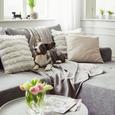 Zierkissen Janis in Weiß, ca. 45x45cm - Silberfarben/Weiß, LIFESTYLE, Textil (45/45cm) - MÖMAX modern living