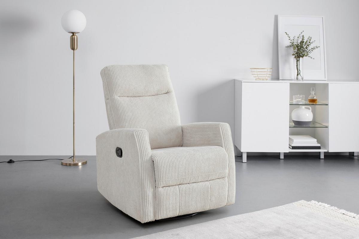Relax Fotel Melinda - bézs, Modern, textil/fa (76/103/93cm) - Mömax