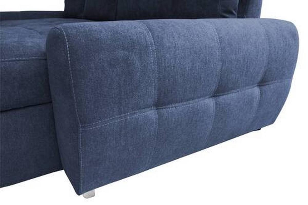 Coltar extensibil SOLAR - alb/albastru închis, Design, textil (277/175cm) - Modern Living