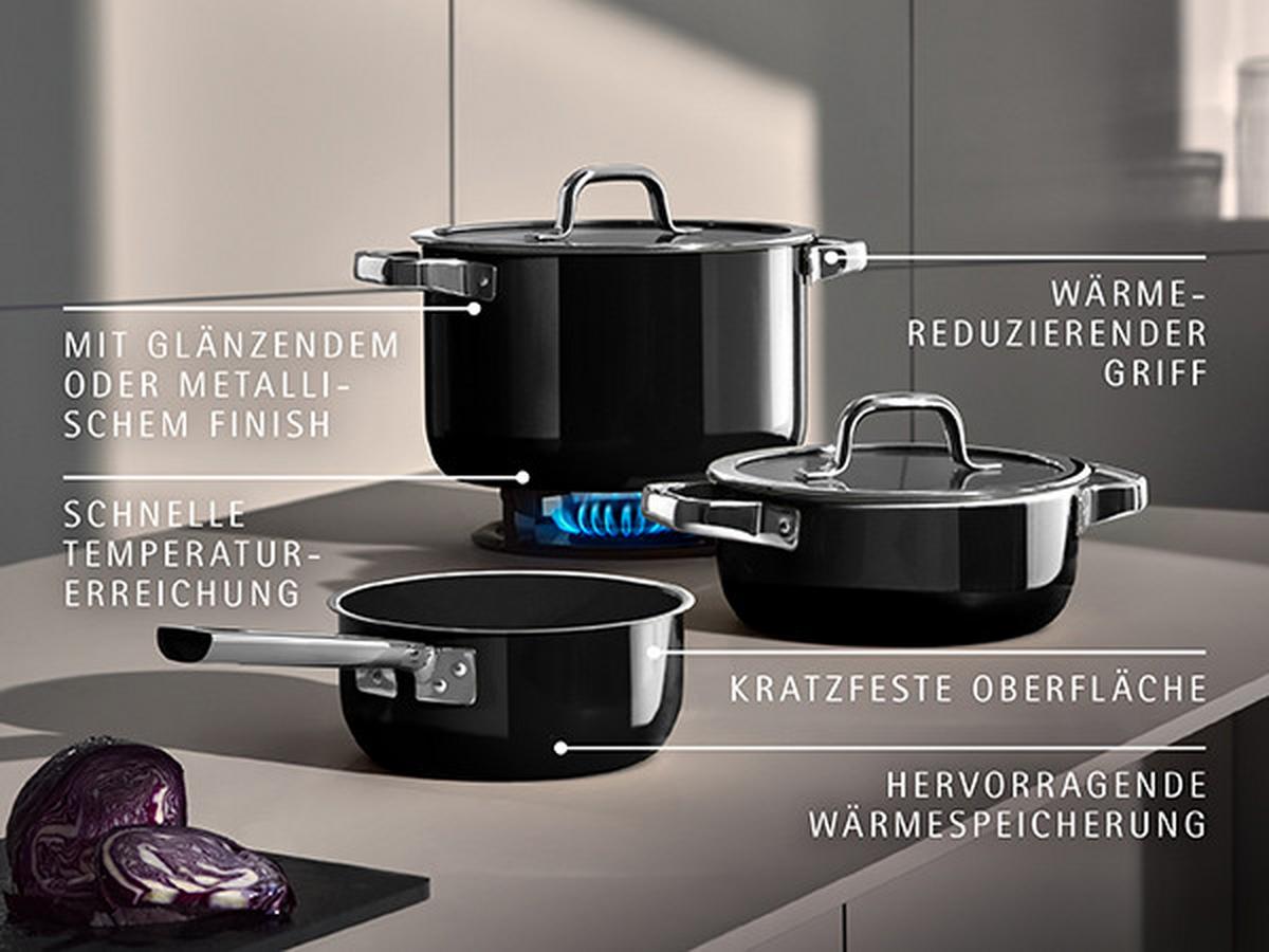 ZESTAW GARNKÓW 0518695290 WMF - czarny, Basics, metal (60/30/33cm) - WMF