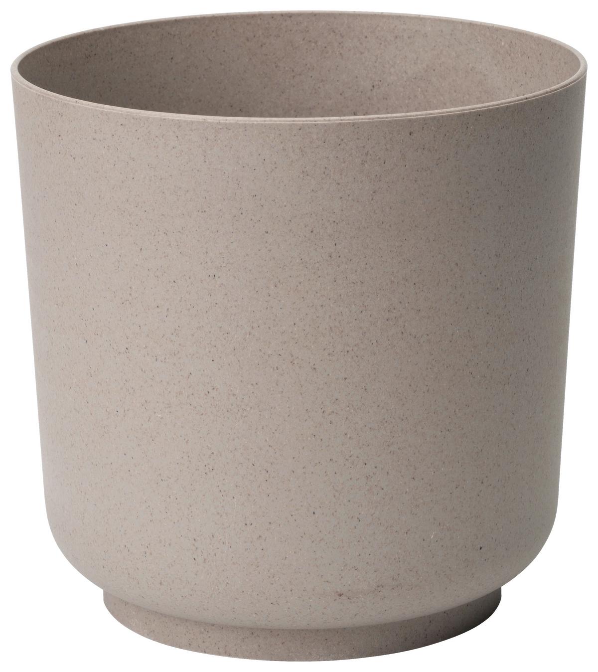 Kaspó Átm./ma.: Kb. 20/19,4cm Ecocare - szürke, Lifestyle, műanyag/fa (20/19,4cm) - ecoTree