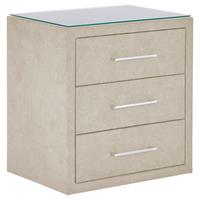 Noćni Ormarić Kleopatra - boje kroma/krem, Konvencionalno, drvni materijal/metal (56/60/41cm) - Modern Living