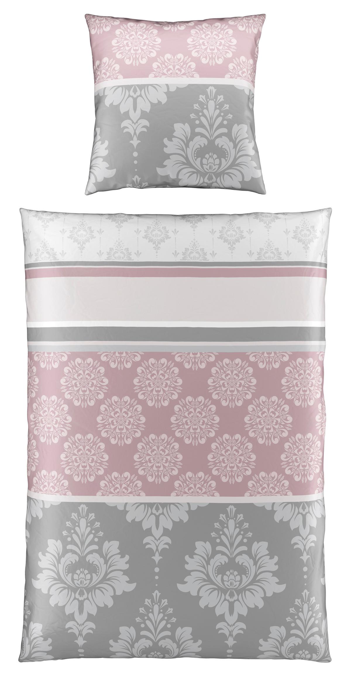 Bettwäsche Yvonne Rosa ca. 135x200cm - Rosa, KONVENTIONELL, Textil (135/200cm) - Modern Living
