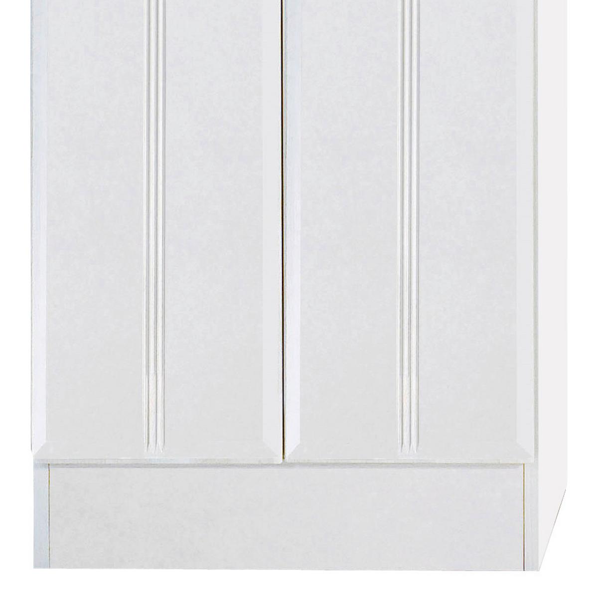 Hochschrank in Weiss 'Rallye' - Chromfarben/Weiß, KONVENTIONELL, Holzwerkstoff/Kunststoff (50/190/34cm) - Held