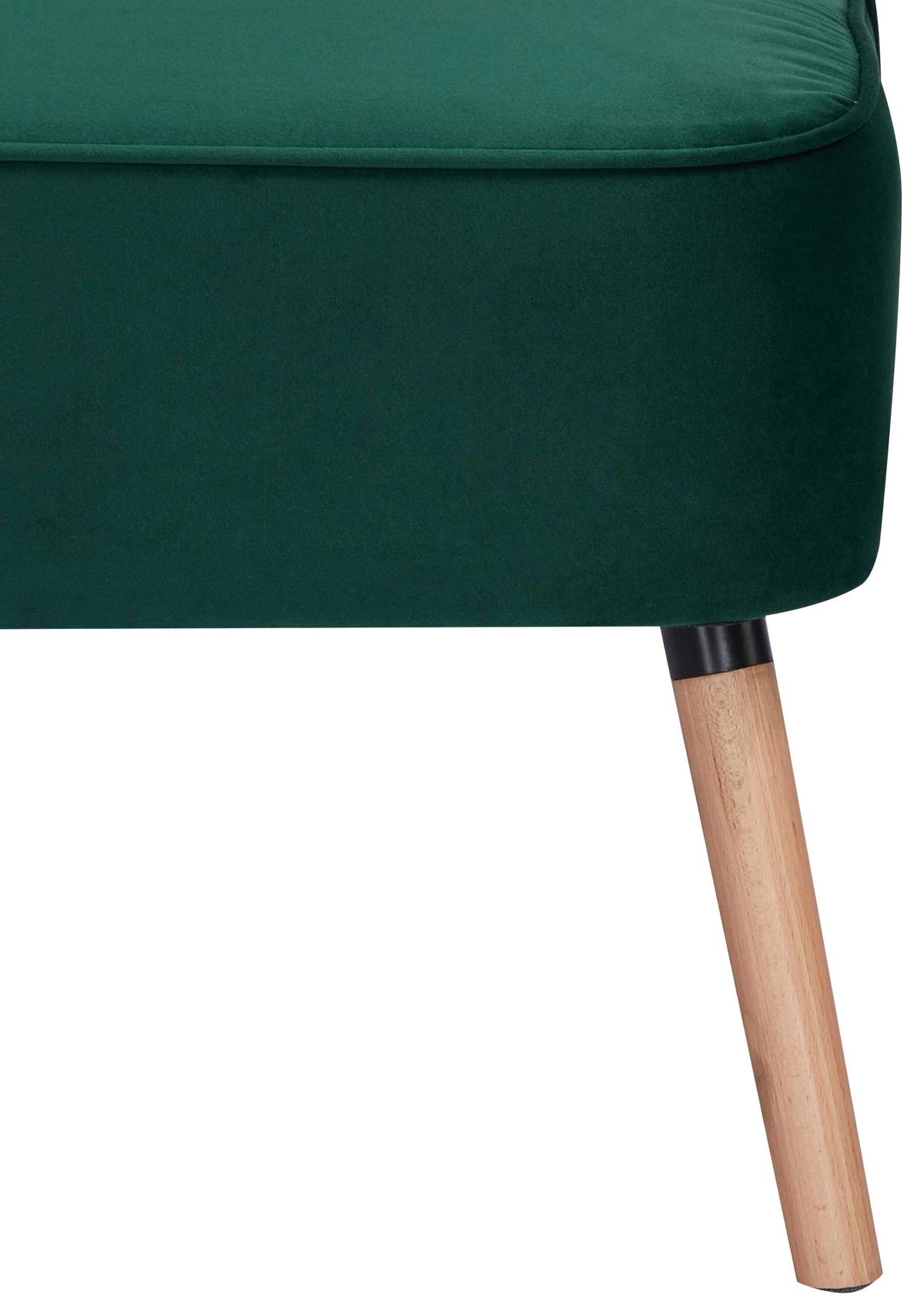 Fotelja Grace - zelena/prirodne boje, Moderno, drvo/tekstil (58/80/64cm) - Mömax