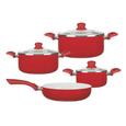 Set Posod Susi - rdeča/prozorna, Moderno, kovina/umetna masa - Mömax modern living Set Posod Susi - rdeča/prozorna, Moderno, kovina/umetna masa - Mömax modern living