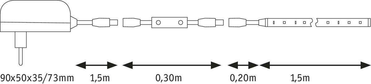 LED-Strip SimpLED Power in Weiß max. 17 Watt - Weiß, Basics, Kunststoff (150cm) - Paulmann