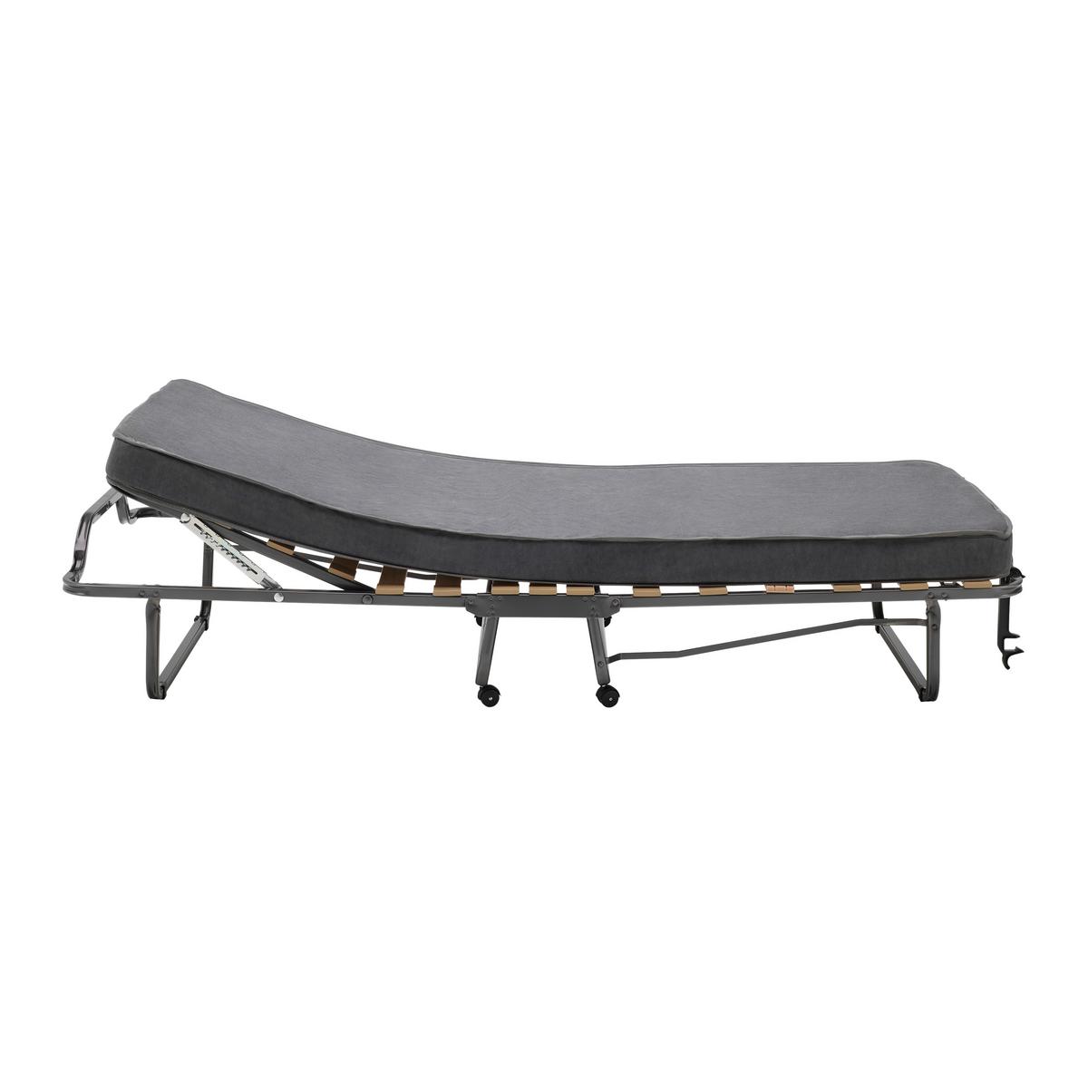 Klappbett Best Anthrazit ca. 80x195cm - Anthrazit, Konventionell, Metall (80/195cm) - Mömax