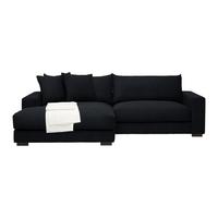 Ecksofa Pedro Schwarz - Schwarz, MODERN, Textil (180/83/265cm) - Mömax