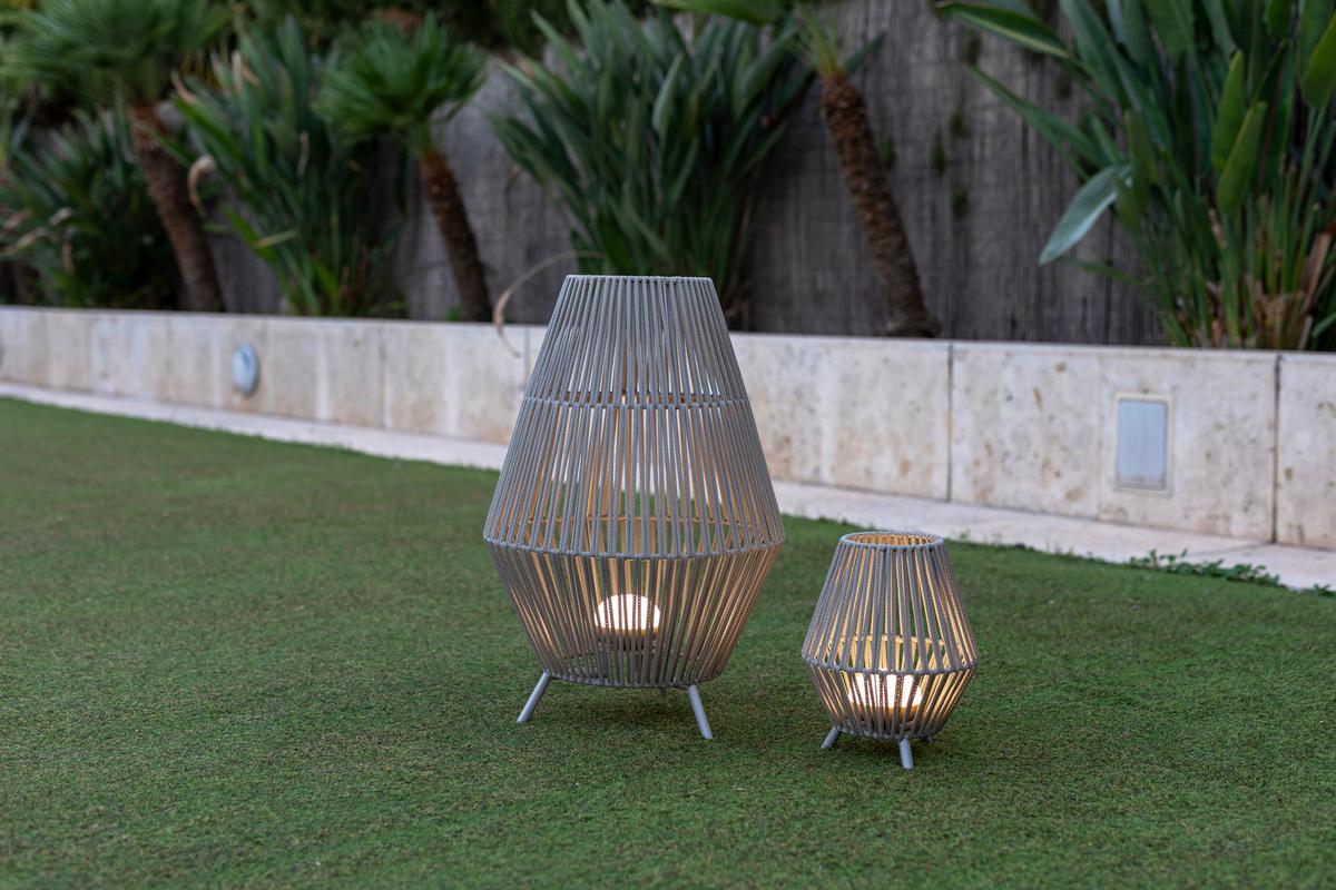 ZEWNĘTRZNA LAMPA STOJĄCA LUMCNT070SXWLNW CONTA - taupe, Natur, tworzywo sztuczne (48/72/48cm) - Newgarden