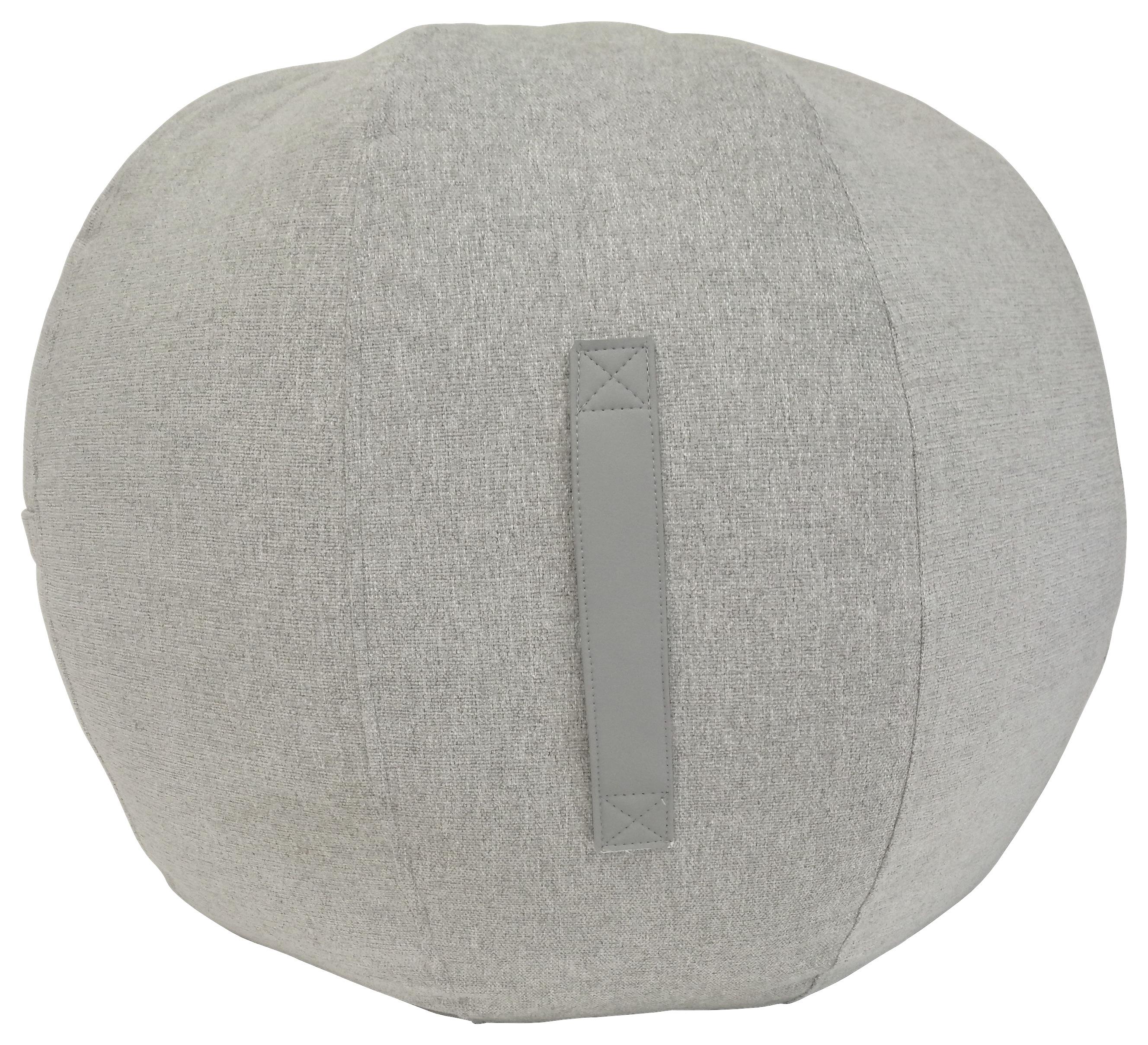 Pouf Eleni in Hellgrau - Hellgrau, MODERN, Textil (55/55cm) - Bessagi Home