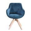 STOL MED ARMSTÖD RELAX - bokfärgad/turkos, Modern, trä/textil (60/82/61cm) - Mömax