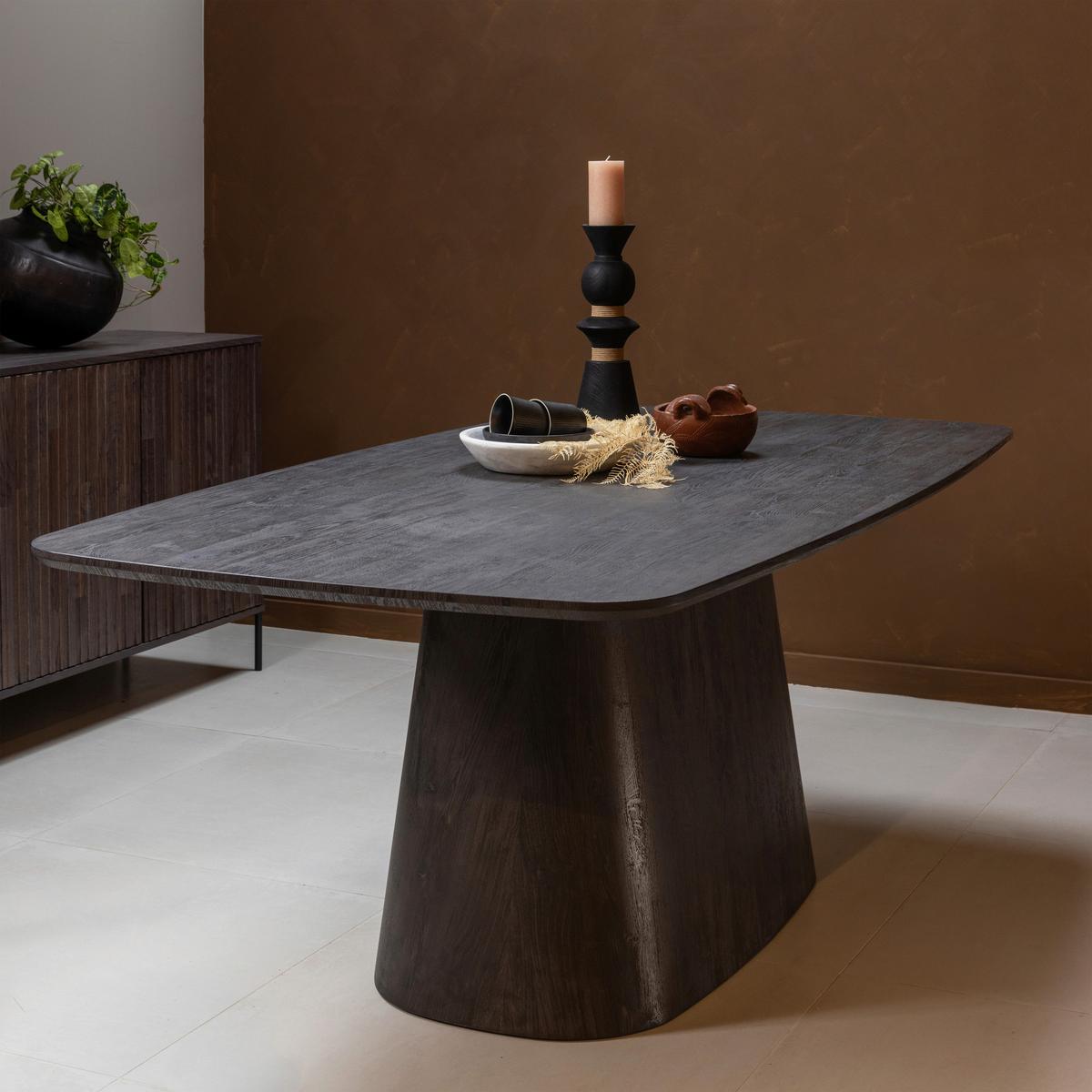 Esstisch Leah Dunkelbraun - Dunkelbraun, Design, Holzwerkstoff (200/105/76cm) - Livetastic