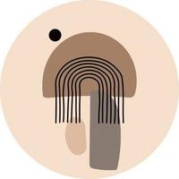 METALLBILD ABSTRACT GEOMETRIC DESIGN - Beige/Braun, Basics, Metall (80/0,3cm)