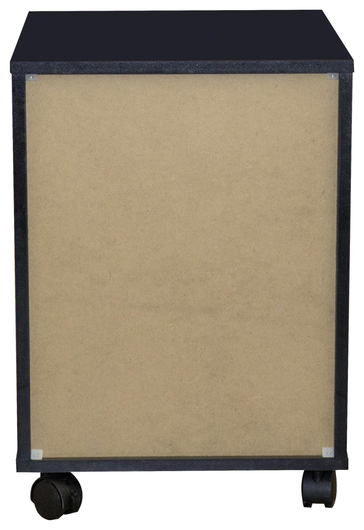 KONTENER NA KÓŁKACH HSB05-SCH - czarny, Konventionell, materiał drewnopochodny/tworzywo sztuczne (40/48/56cm) - MID.YOU