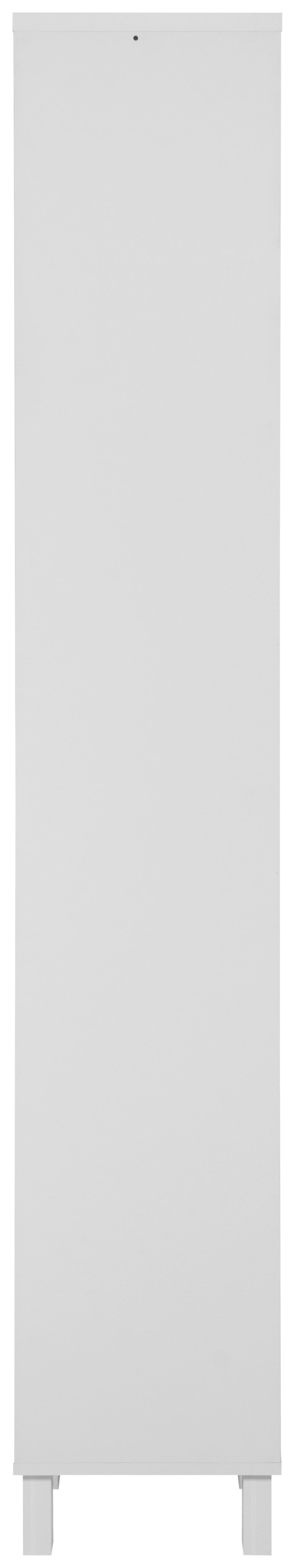 Vitrine Albi Weiß - Weiss/Schwarz, Modern, Glas/Holzwerkstoff (33/189/33cm) - Mömax