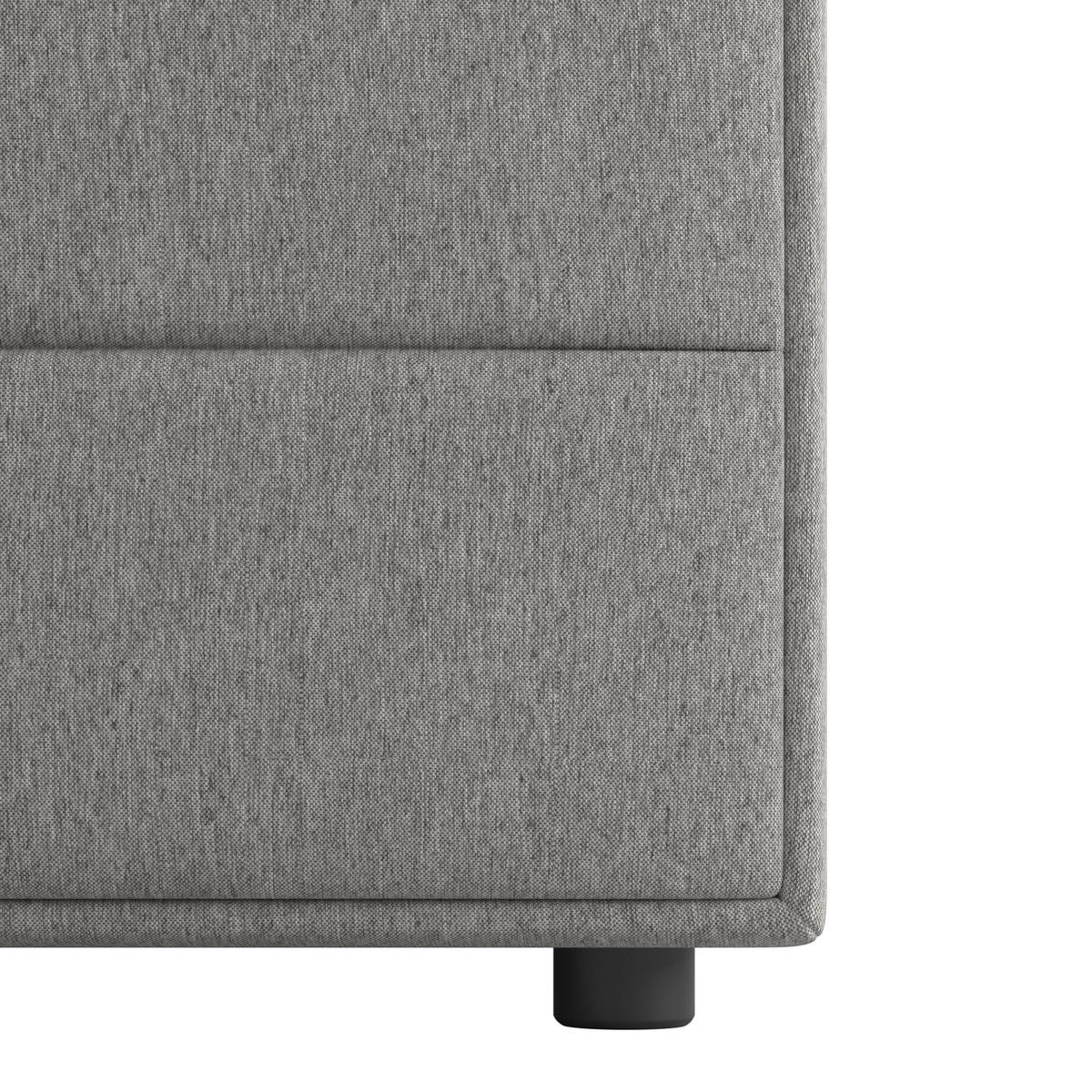 Boxspringbett Palermo ca. 180x200 cm Silberfarben - Silberfarben/Schwarz, MODERN, Karton/Holzwerkstoff (180/200cm) - MID.YOU