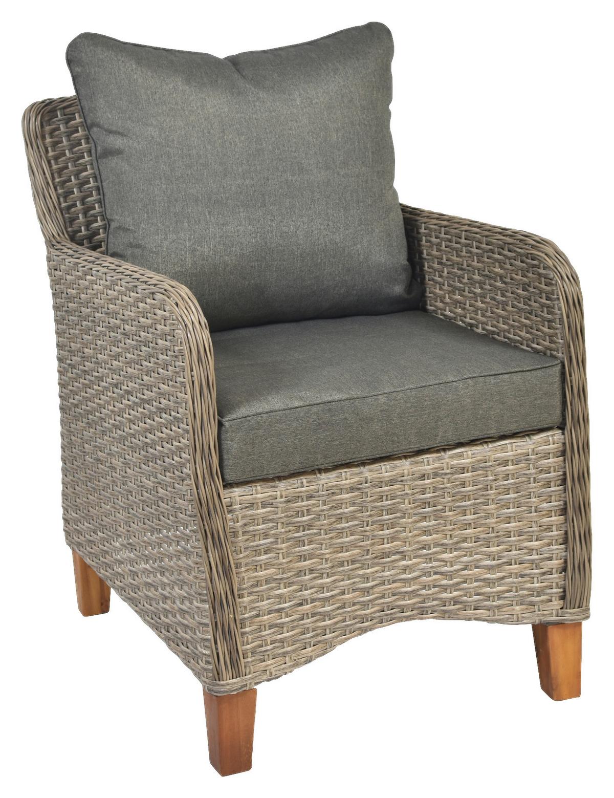 Set Vrtnih Stolov Avellino, 2 Kos - naravne barve/bež, Moderno, kovina/umetna masa (59/83/77cm) - Gardenson