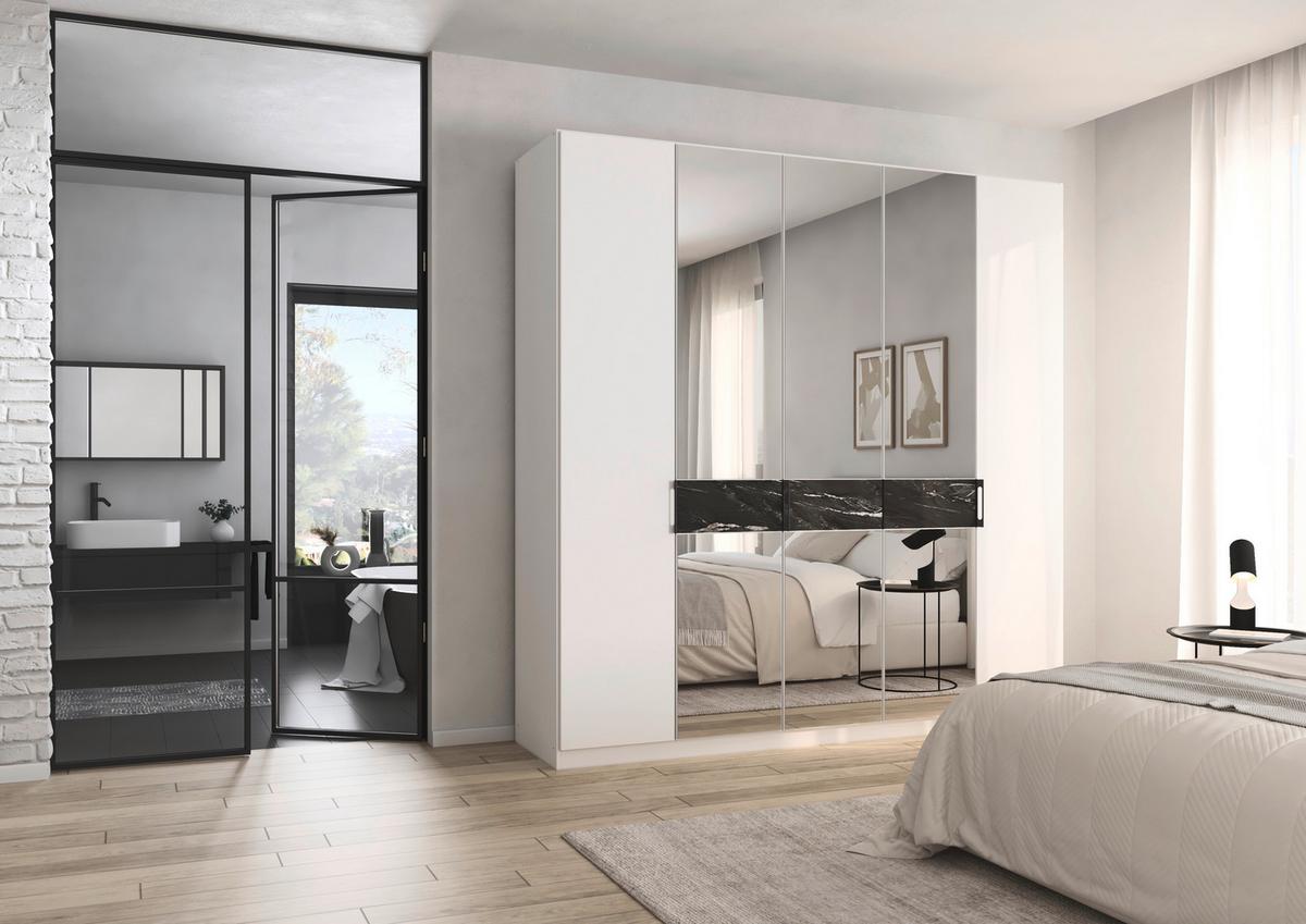 DULAP USI ROTATIVE VERSITY-D - argintiu/alb, Trend, material pe bază de lemn (226/229/54cm) - James Wood