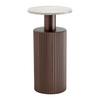 SIDOBORD SOLCO -TREND- - bronsfärgad/naturfärgad, Lifestyle, metall/trämaterial (30/56cm) - Premium Living