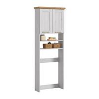 Waschmaschinenschrank Verona Lärchenfarben/Eiche Artisan - Silberfarben/Lärchefarben, Trend, Holzwerkstoff/Kunststoff (68/187/26cm) - MID.YOU