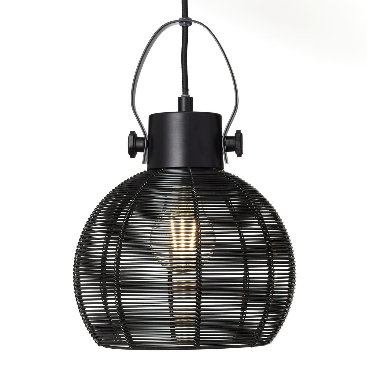 Hängeleuchte Sambo in Schwarz max. 60 Watt - Schwarz, Design, Metall (20/128cm) - Brilliant