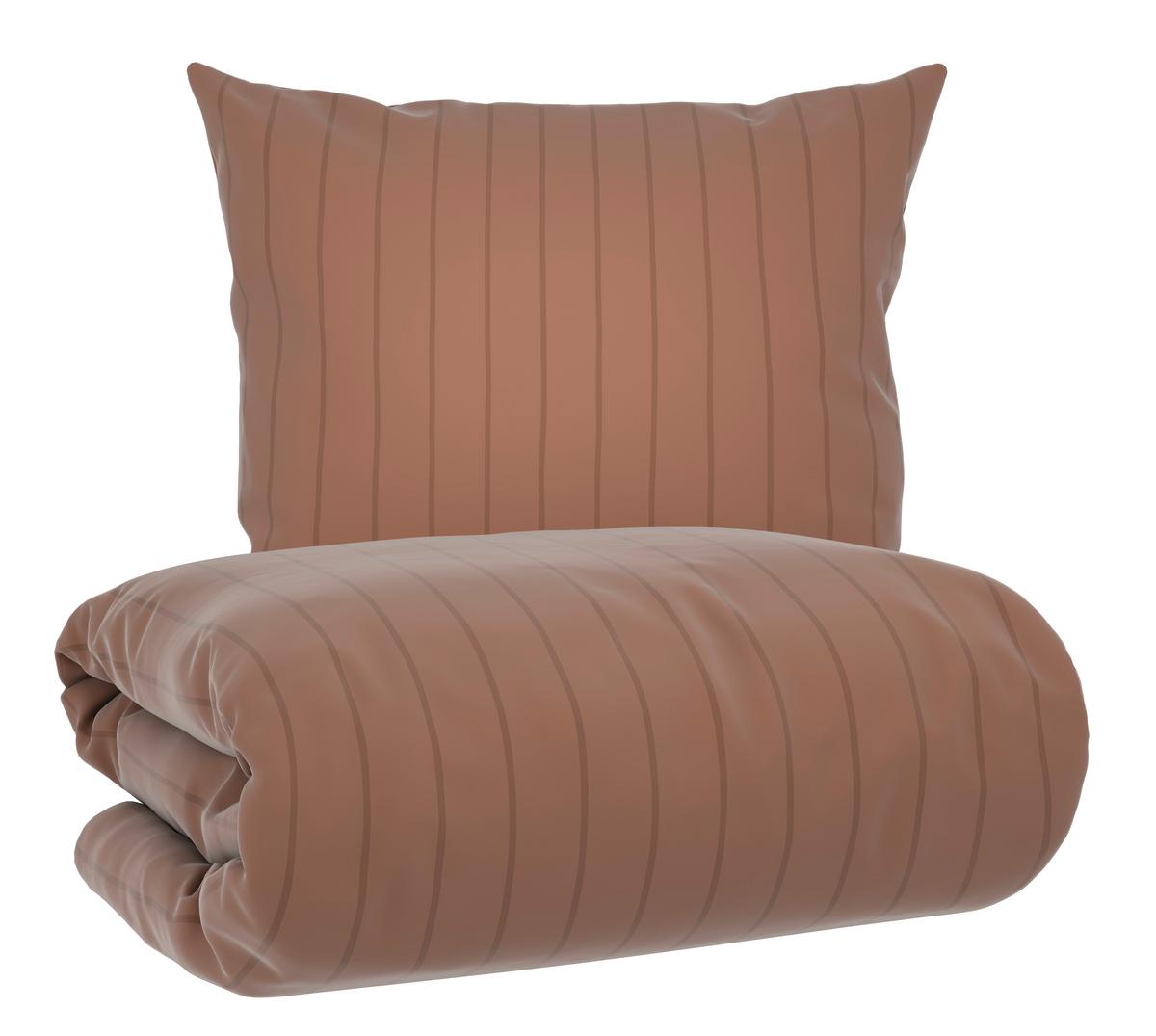 Bettwäsche Dobby Streif Mokka ca. 135x200cm - Mokka, Textil (200/135cm) - Mömax