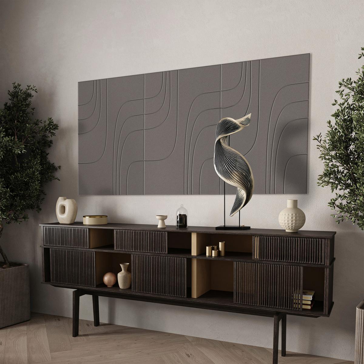 Akustični Panel Milla - mocha rjava, tekstil (60/90cm) - Mömax