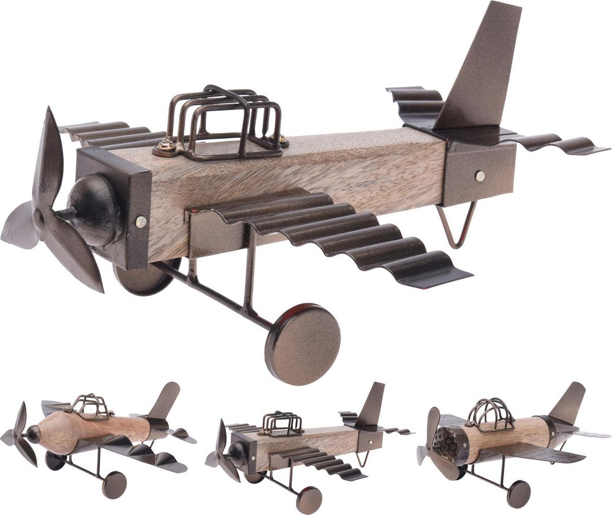 Dekor Repülő Plane - fa (26/24/11cm)