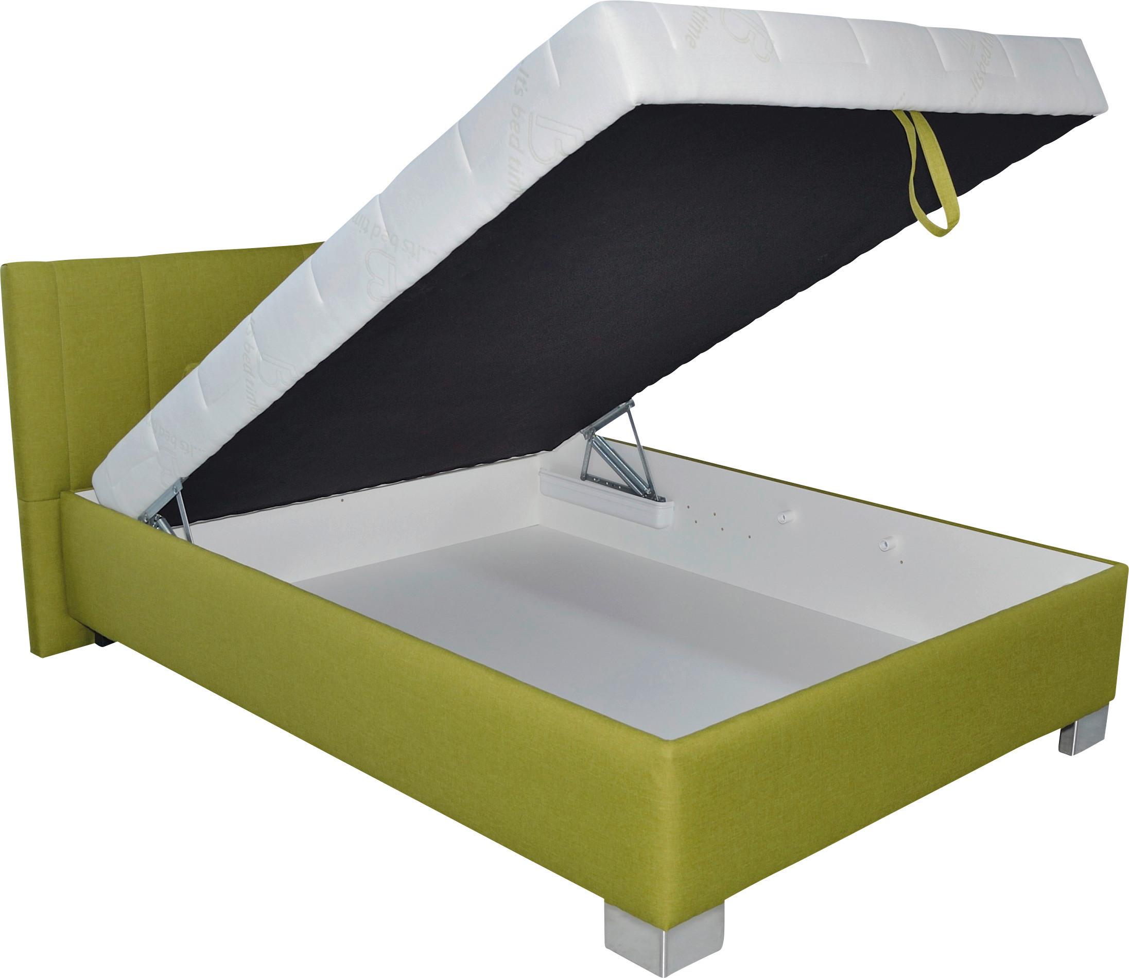 Tapecirani Krevet Silo - bijela/zelena, drvo/tekstil (140/200cm)