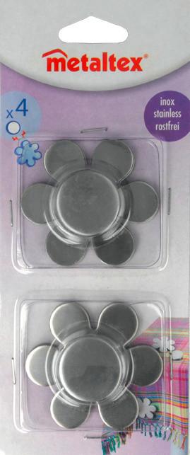 Asztalterítőnehezék-szett 4db Table - fém (9,8/22,8/1,8cm) - Metaltex