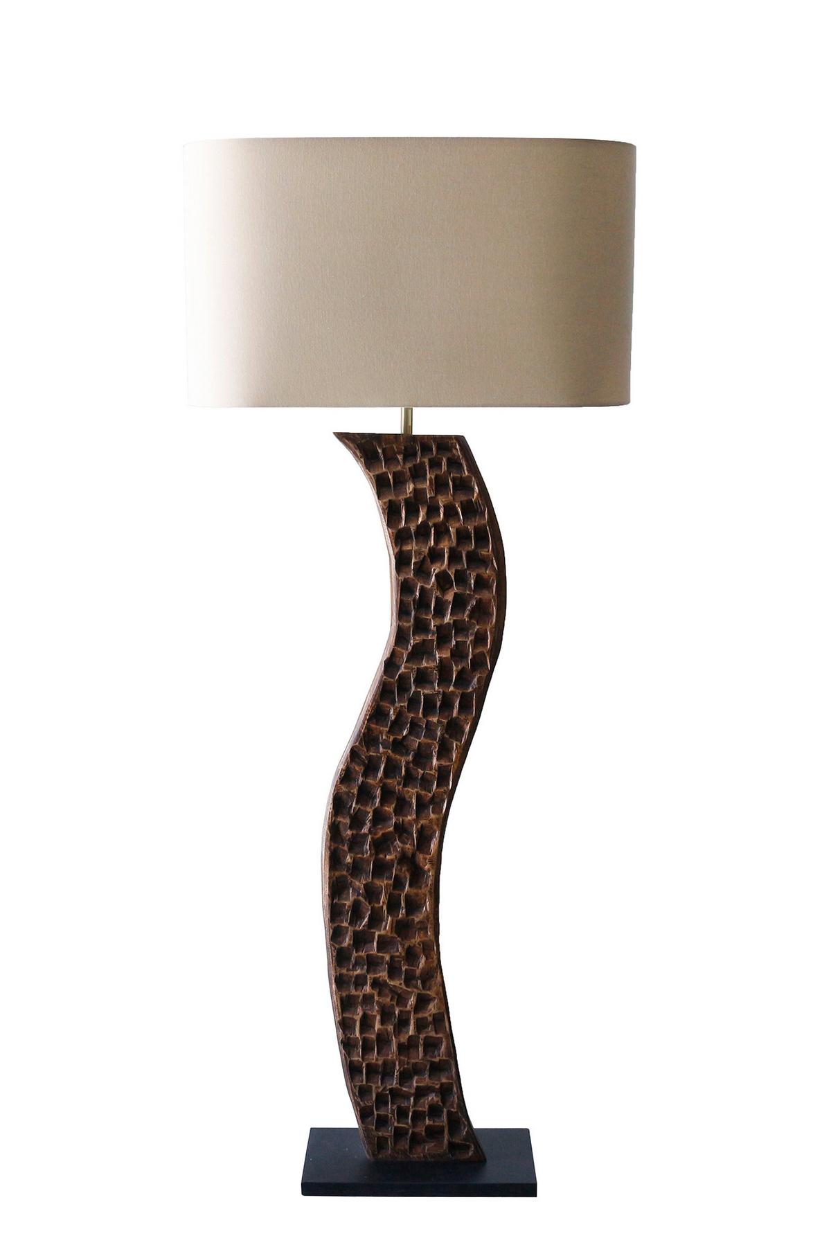 Stoječa Svetilka Acacia - črna/bela, Design, kovina/tekstil (40/171/20cm) - P & B