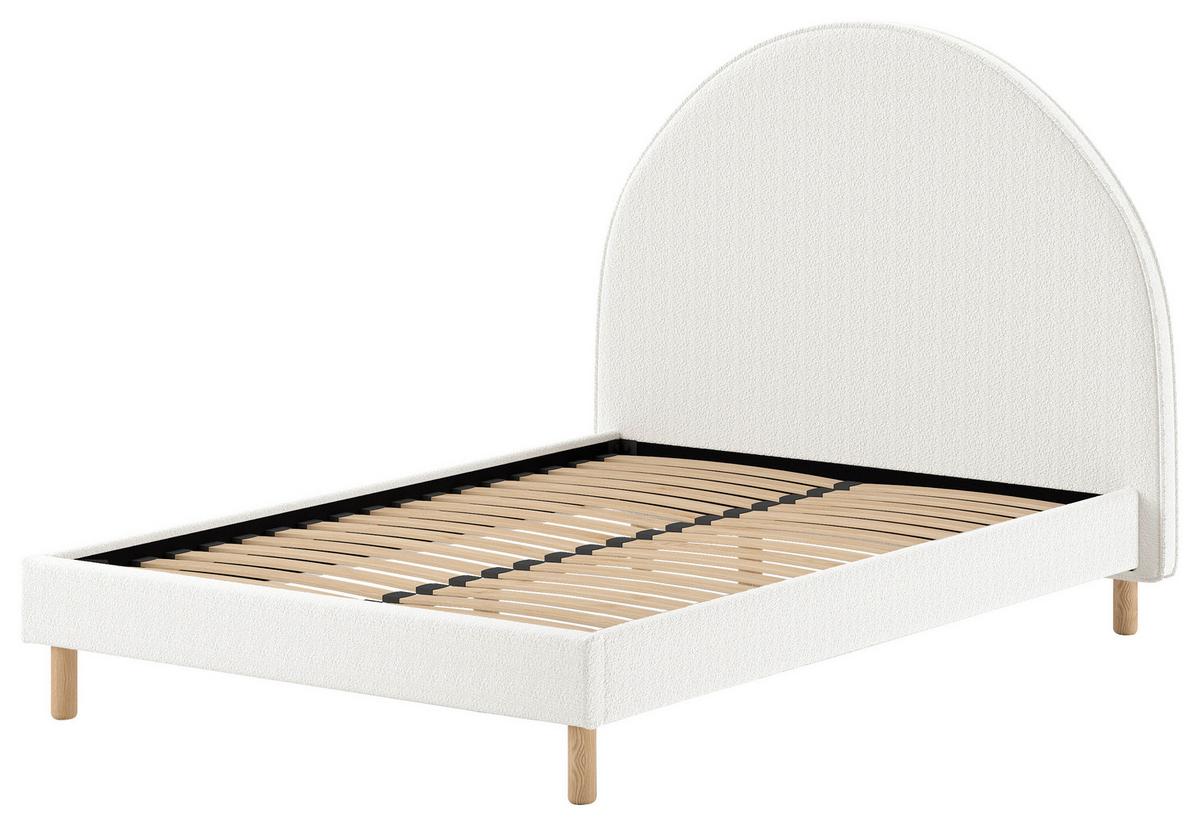Kinder-/Juniorbett Moon ca. 140x200 cm Weiß - Naturfarben/Weiß, ROMANTIK / LANDHAUS, Holz/Textil (140/200cm) - MID.YOU