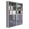 Aktenschrank Office Edition Sw Set 11 Grau - Anthrazit Hochglanz/Grau, MODERN, Holzwerkstoff (168,8/227,2/33cm) - MID.YOU