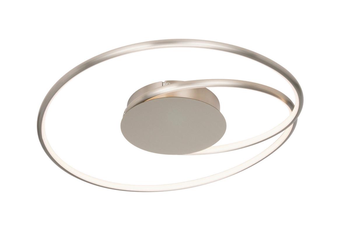 LAMPA SUFITOWA LED BIRMINGHAM *SBN* - kolor niklowy, Lifestyle, tworzywo sztuczne/metal (45/8cm) - Novel