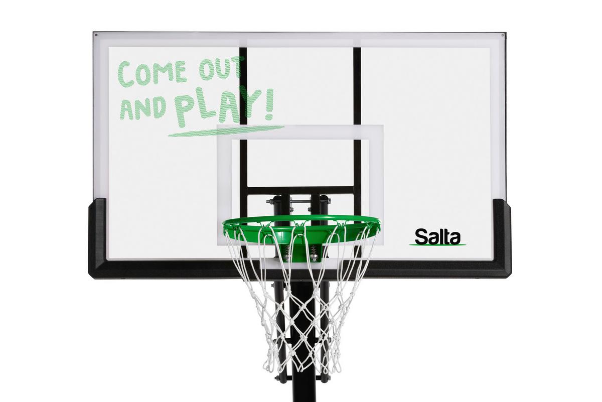 BASKETBALLSTÄNDER SALTA GUARD - Schwarz/Grün, KONVENTIONELL, Kunststoff/Metall (138/296-371/240cm) - Salta