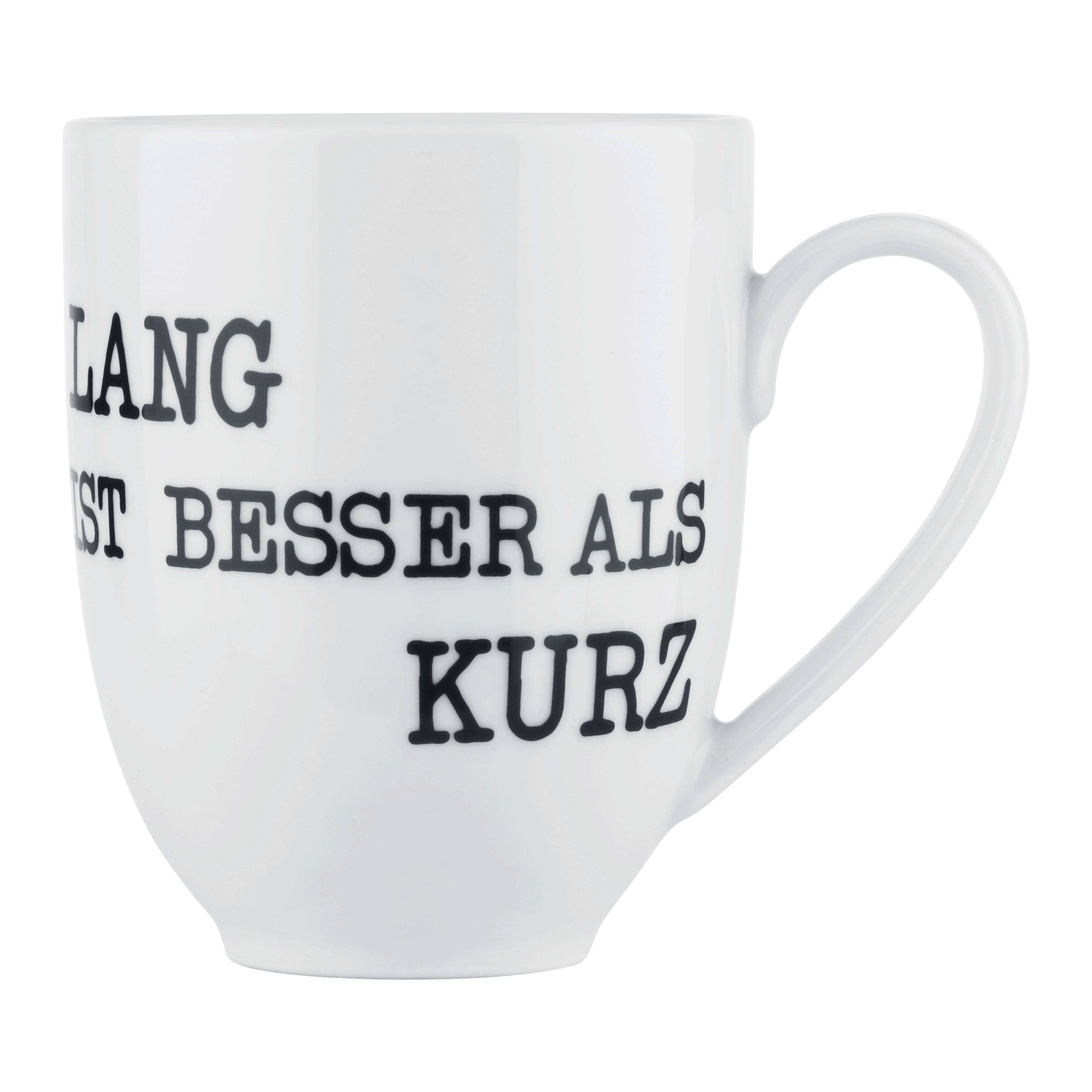 Kaffeebecher Graffiti Schwarz/Weiß ca. 350ml - Schwarz/Weiß, MODERN, Keramik (0,35l) - Mömax