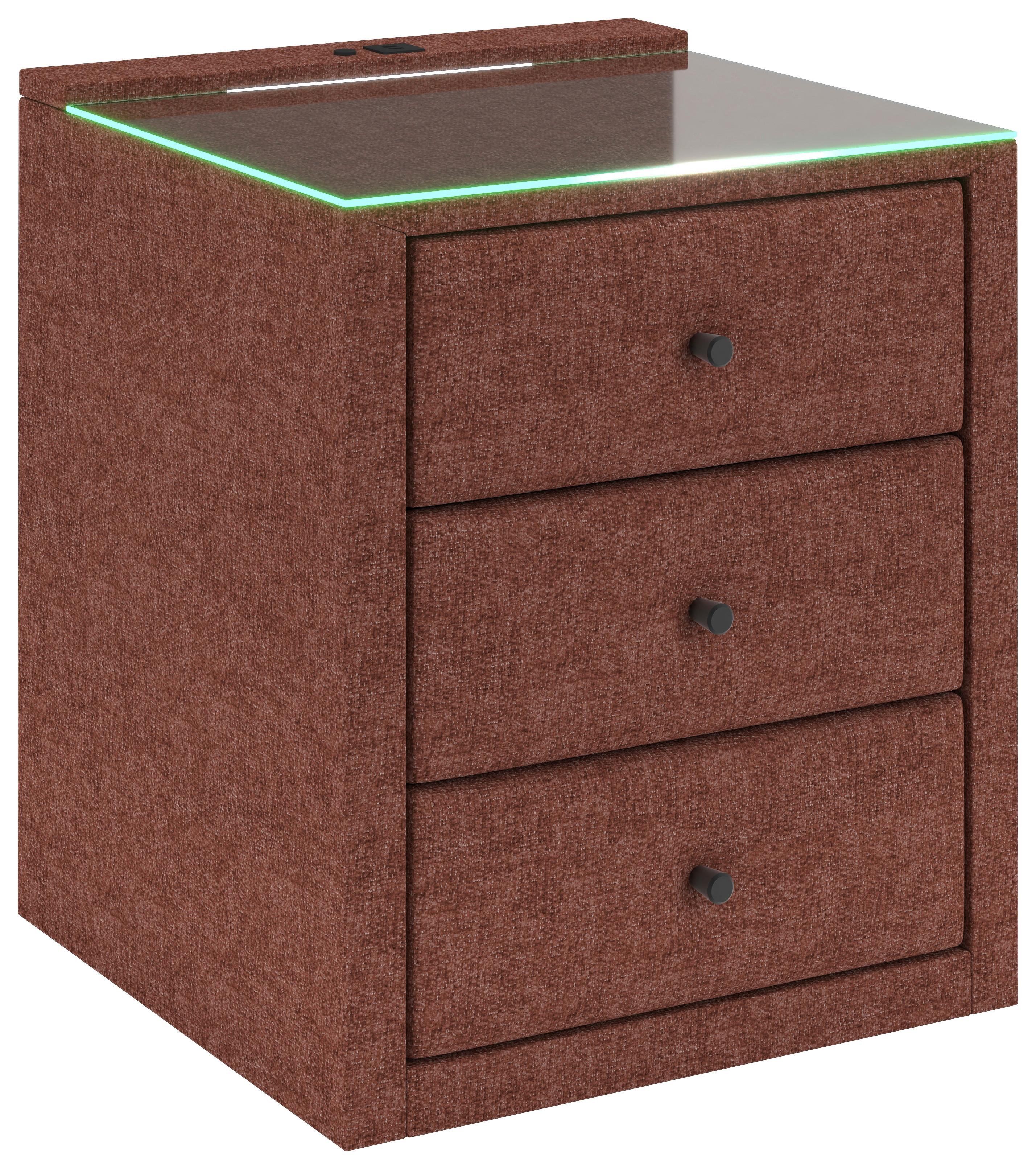 Nachtkästchen Universal Rot - Rot, KONVENTIONELL, Holzwerkstoff/Kunststoff (48/68/45,5cm) - Premium Living