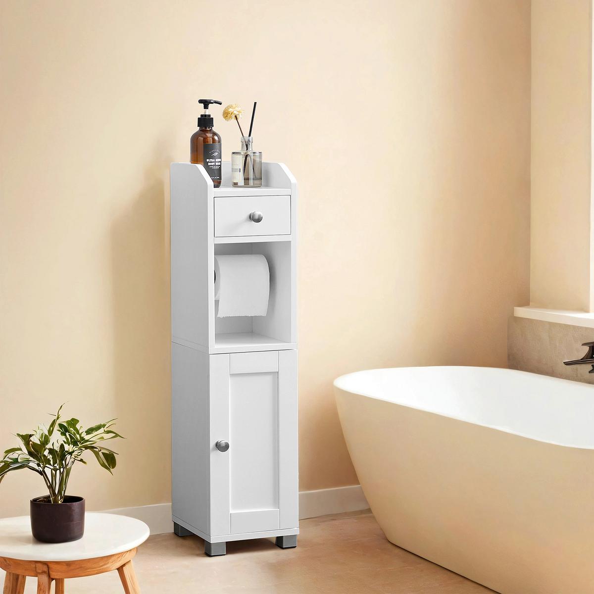 MIDISCHRANK BATHROOM CABINET - Zinkfarben/Weiß, MODERN, Holzwerkstoff/Metall (18/76,4/20cm) - MID.YOU